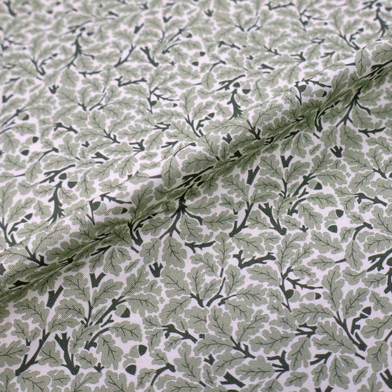 100% Organic Cotton William Morris Quilting Fabric - Green Oak Tree