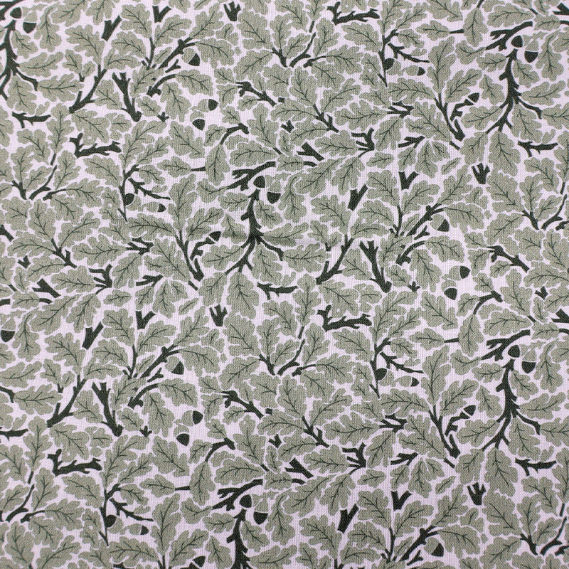 100% Organic Cotton William Morris Quilting Fabric - Green Oak Tree