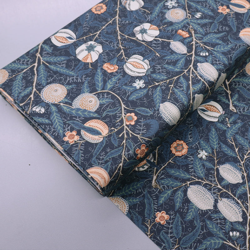 100% Organic Cotton William Morris Quilting Fabric - Pomegranate