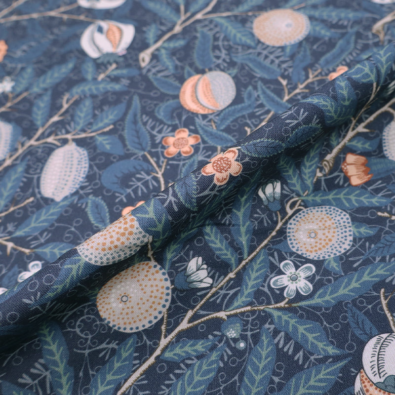 100% Organic Cotton William Morris Quilting Fabric - Pomegranate