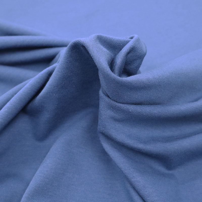 Organic Cotton Elastane Jersey - Denim Blue 95% cotton 5% elastane