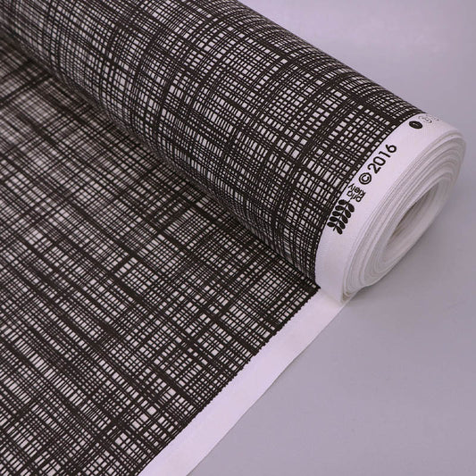 Orla Kiely Furnishing Fabric - Scribble - Gunmetal 100% cotton