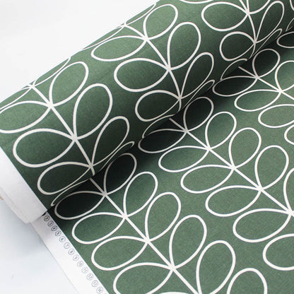Orla Kiely Fabric Green Linear Stem 