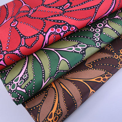 160CM REMNANT Cotton Poplin - Brown - Osmosis