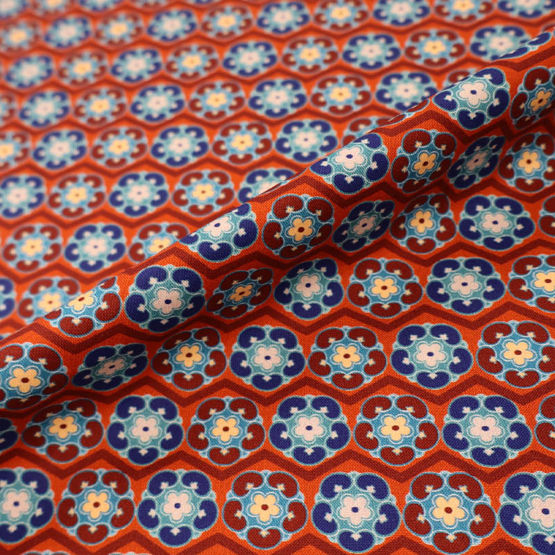 Patchwork Cotton - Brown - Bean Daisy