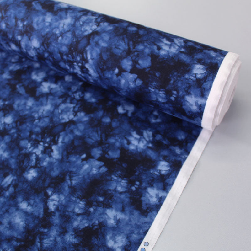 Dark Blue Tie Dye Effect 100% Cotton Patchwork Fabric