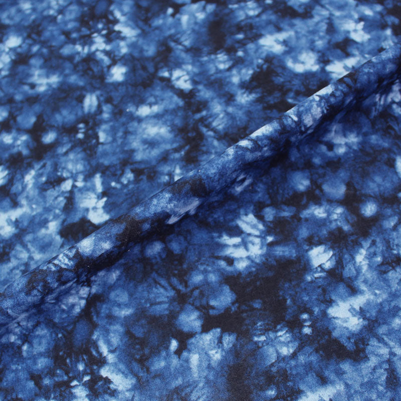 Dark Blue Tie Dye Effect 100% Cotton Patchwork Fabric