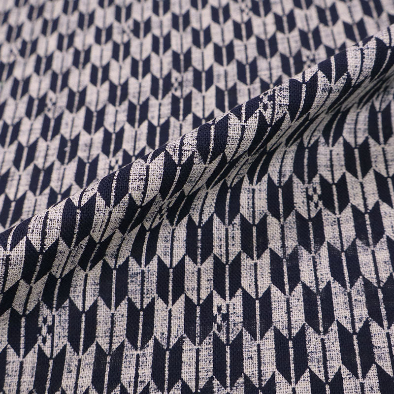 100% Cotton  Japanese Cotton Indigo Fabric - Arrow Heads