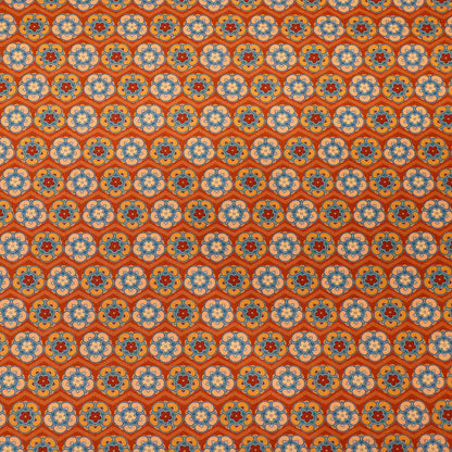 Patchwork Cotton - Orange - Bean Daisy