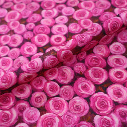 Patchwork Cotton - Pink - Roses