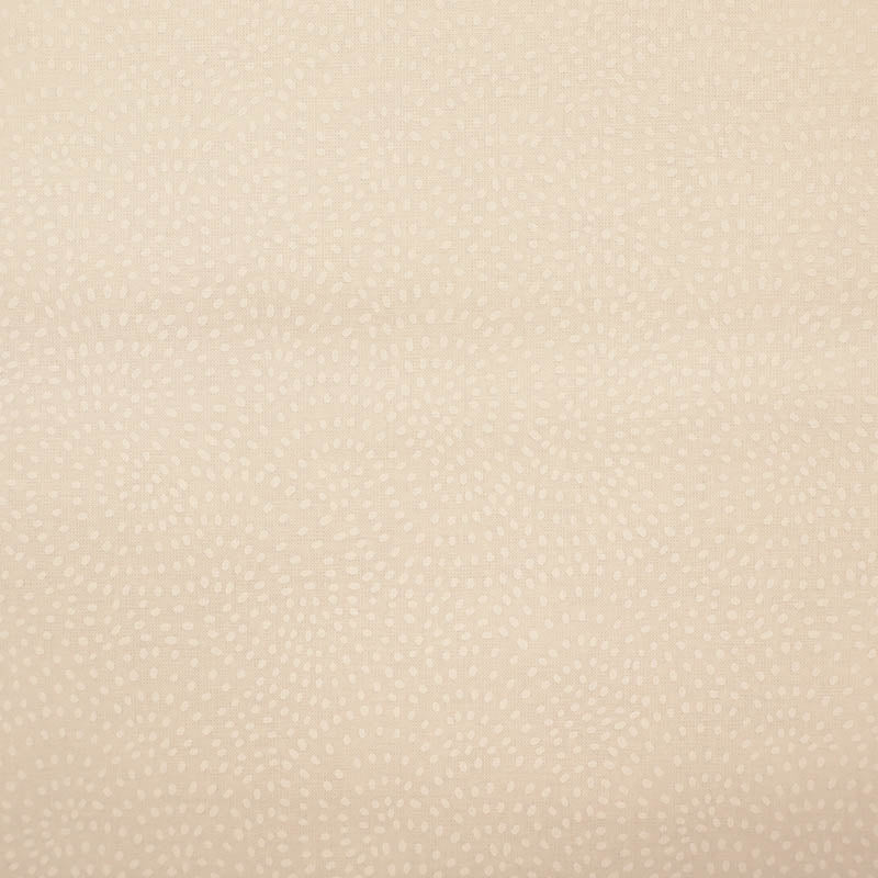 100% Cotton White Blender Fabric with white spots in a spiral design on a white background