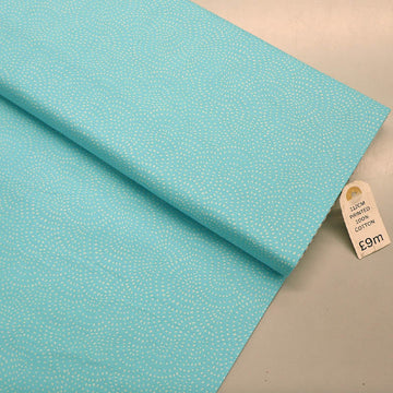 100% Cotton Aqua Blue Blender Fabric