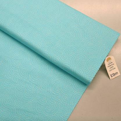 Patchwork and Quilting Blender - Spiral Dots - Pale Aqua