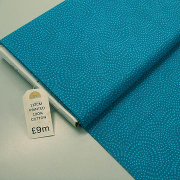 100% Cotton Dark Turquoise Blender Fabric