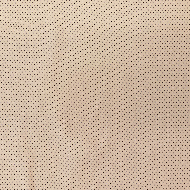 Pin Dot Cotton Poplin - Cream and Brown