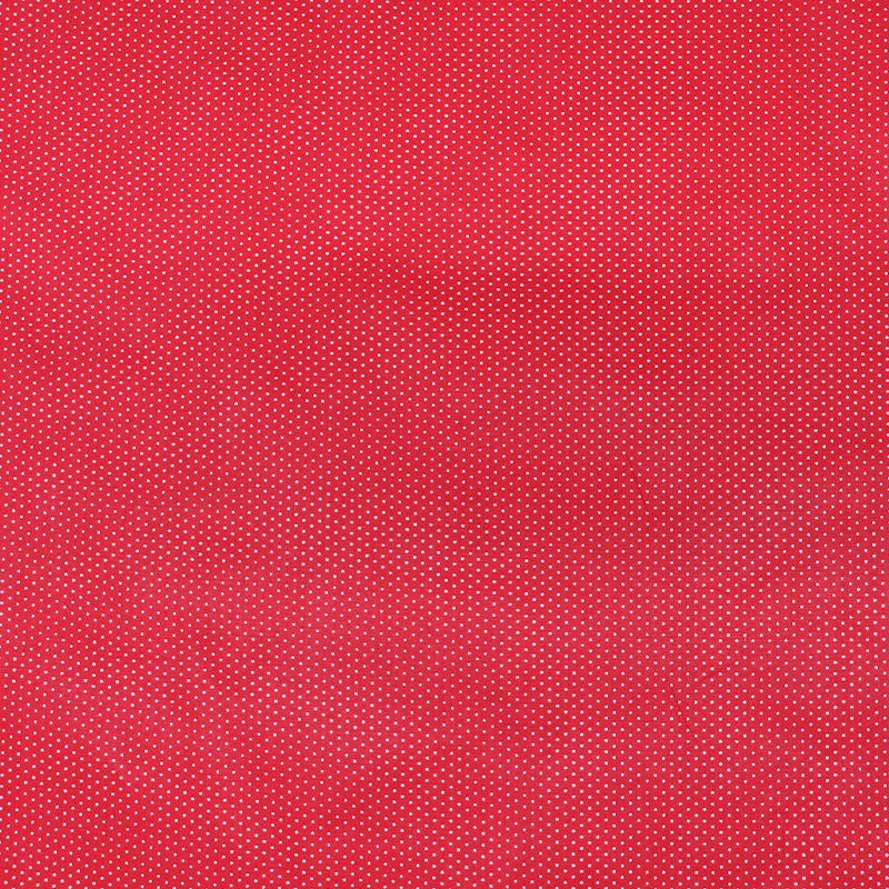 100% Cotton
Red Spotted Poplin Fabric Pin Dot