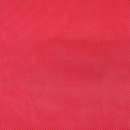 100% Cotton
Red Spotted Poplin Fabric Pin Dot