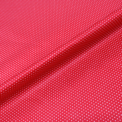 100% Cotton
Red Spotted Poplin Fabric Pin Dot