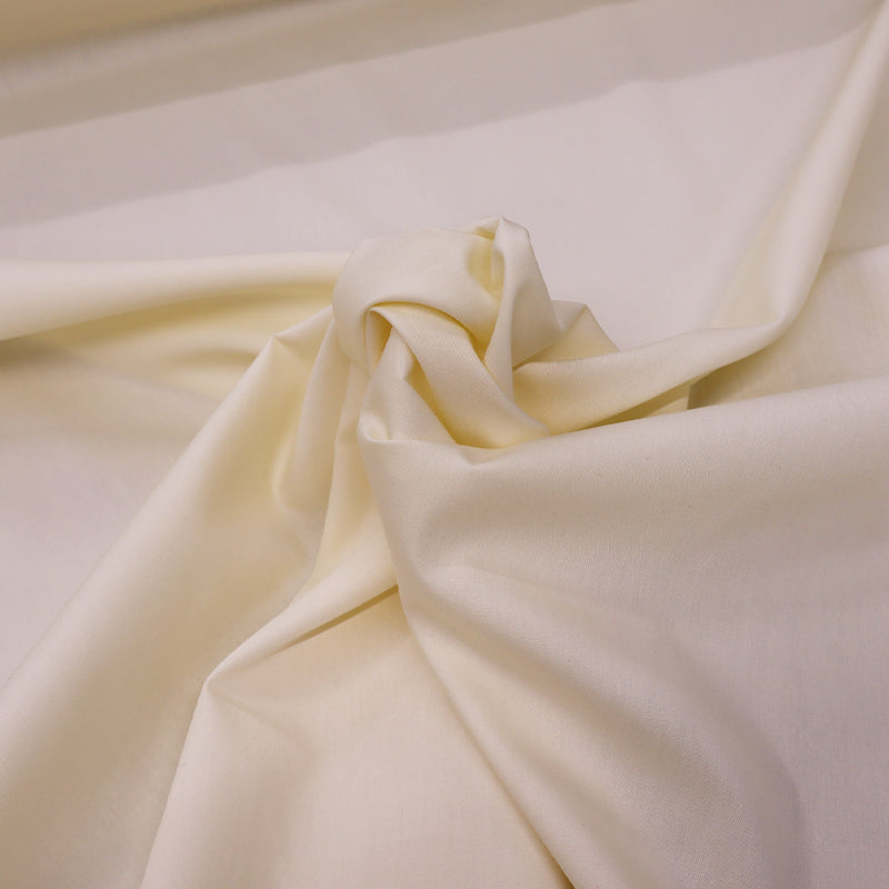 100% Cotton Plain Cream Cotton Poplin Fabric
