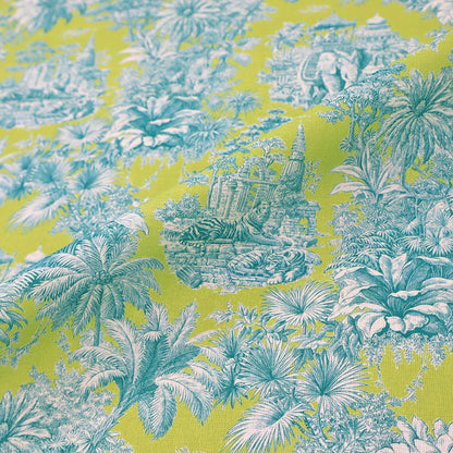 Plain Weave - Lime Green and Petrol Blue - Kipling