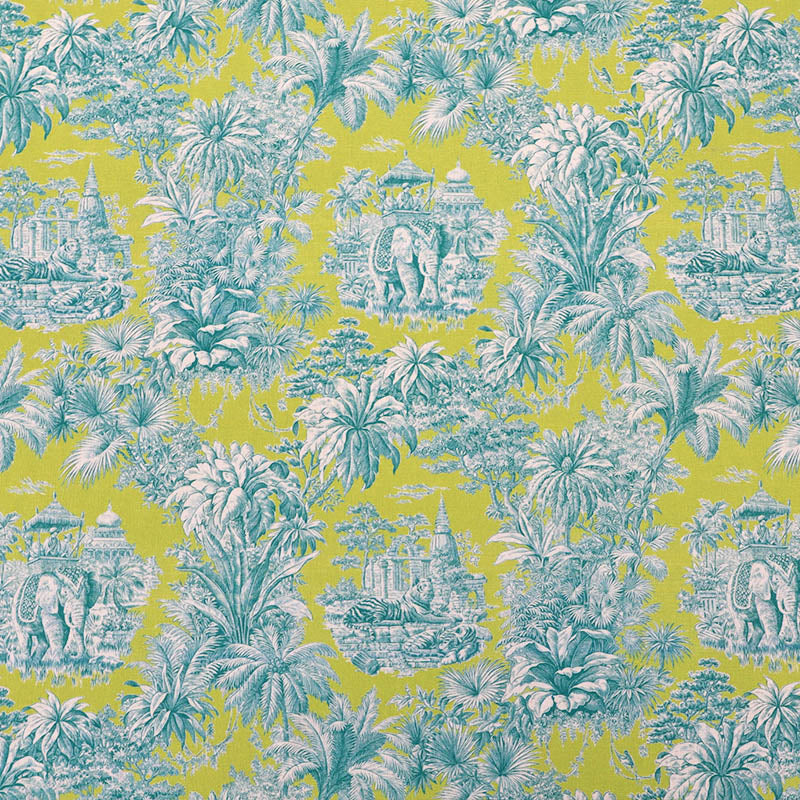 Plain Weave - Lime Green and Petrol Blue - Kipling