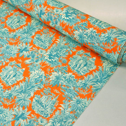 Plain Weave - Orange and Petrol Blue - Kipling
