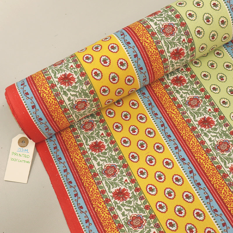 Plain Weave - Red and Yellow - Provençal Stripe
