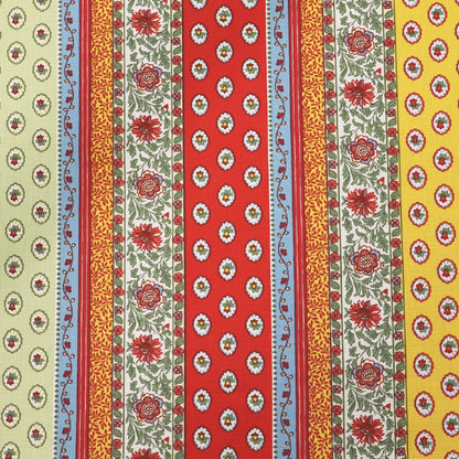 Plain Weave - Red and Yellow - Provençal Stripe