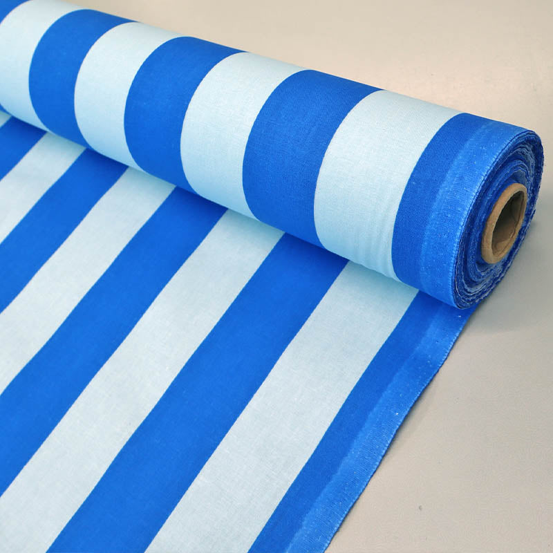 Plain Weave 5cm Stripe - Bright Blue and Pale Blue
