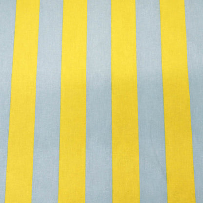 Plain Weave 5cm Stripe - Bright Yellow and Pale Blue
