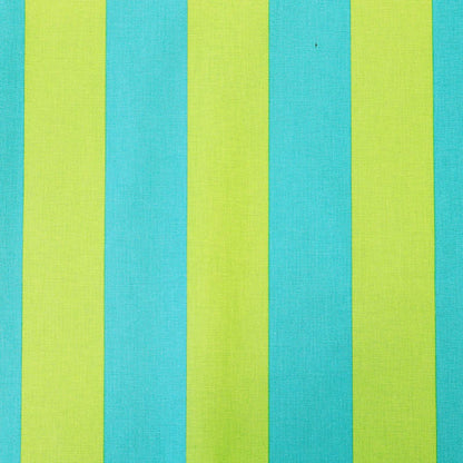 Plain Weave 5cm Stripe - Lime Green and Turquoise