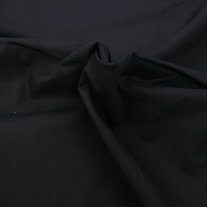 100% Organic Cotton Plain Weave Black Organic Cotton Fabric