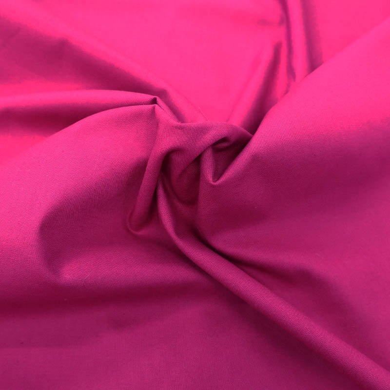 100% Organic Cotton Plain Weave Deep Pink Organic Cotton Fabric