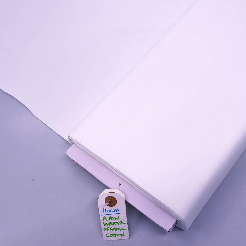 100% Organic Cotton Plain Weave White Organic Cotton