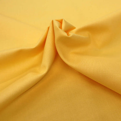 100% Organic Cotton Plain Weave Yellow Organic Cotton Fabric