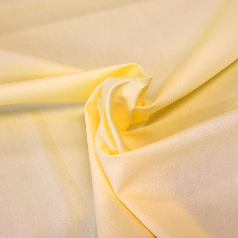 100% Cotton Butter Yellow Poplin Fabric