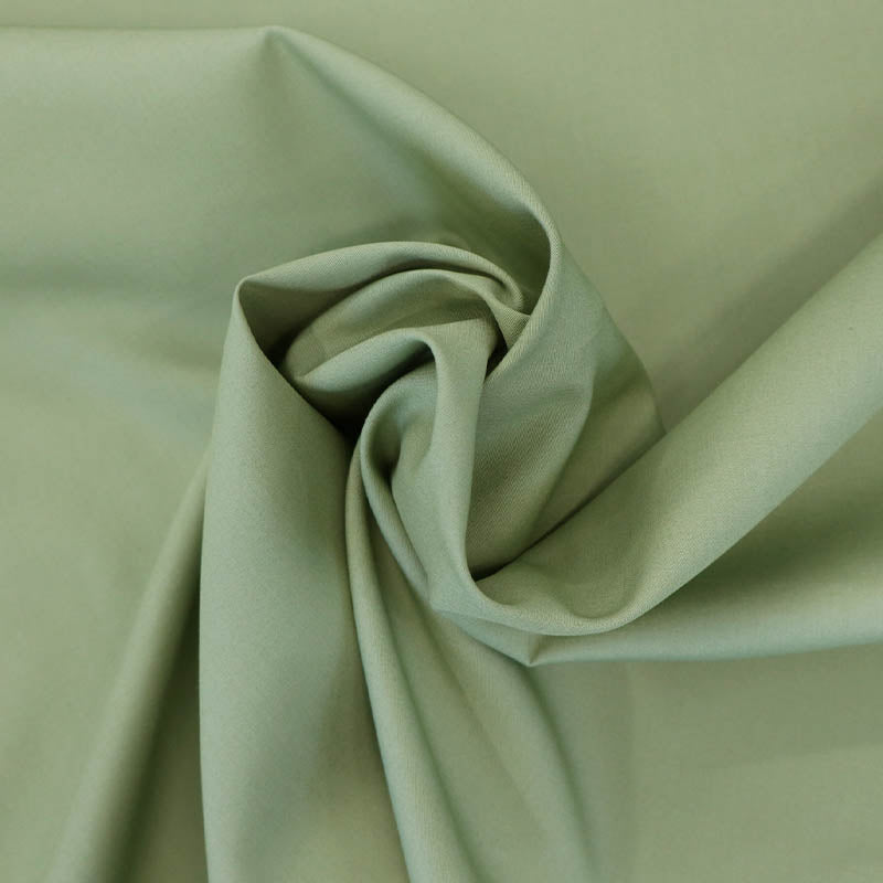 Plain Green Cotton Poplin Brussel Sprout Fabrics Galore