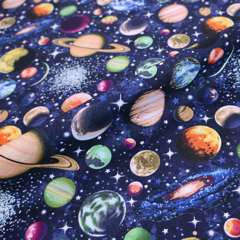 100% Cotton Navy Space Print Fabric