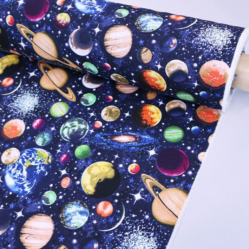 100% Cotton Navy Space Print Fabric