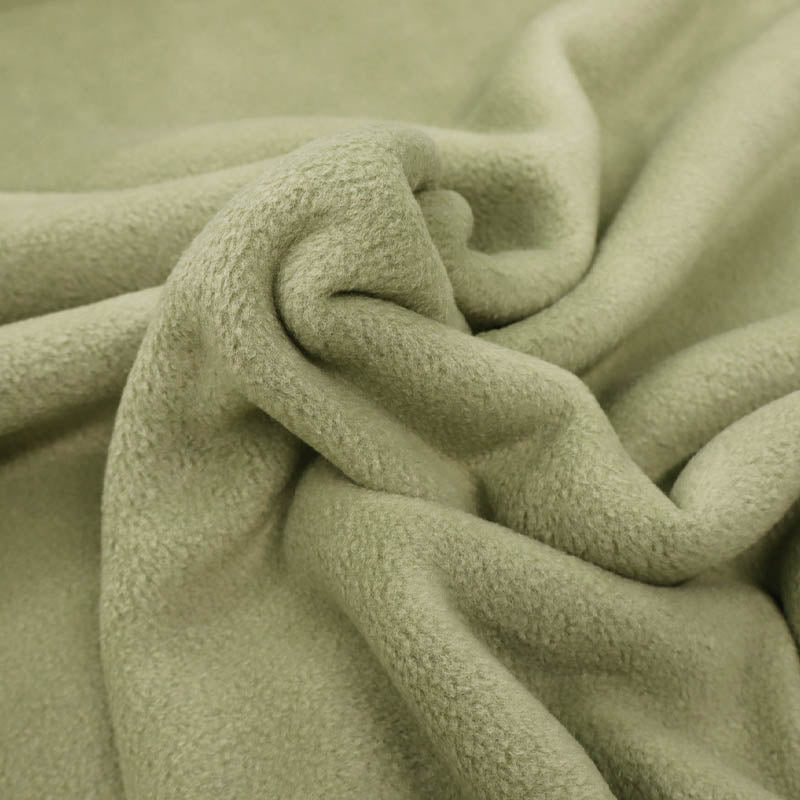 100% Polyester Polar Fleece Fabric - Plain Avocado Green