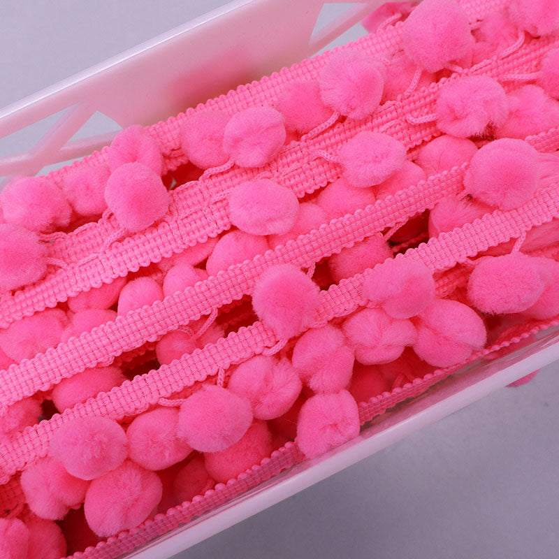 Pom Pom Trim - Bright Pink