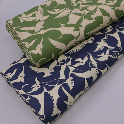 80CM REMNANT Cotton Poplin - Khaki Green - Flight