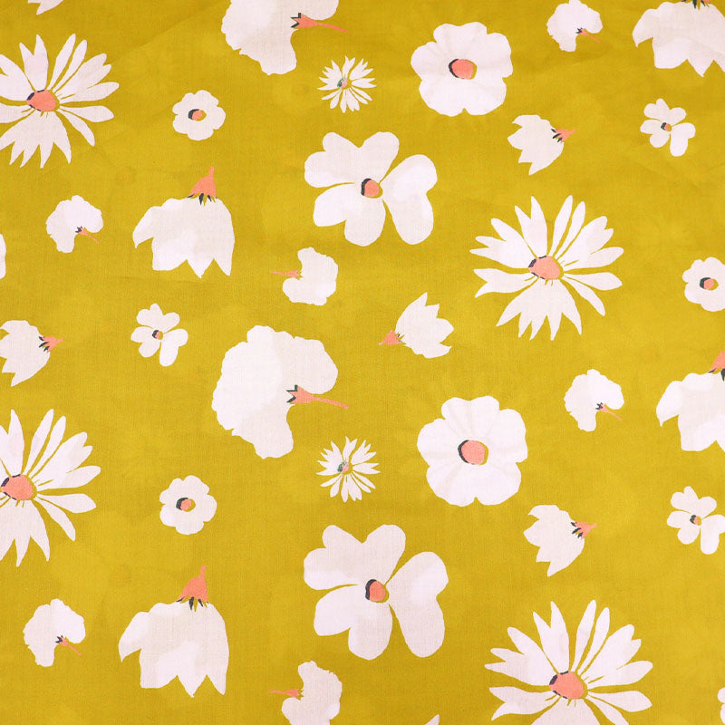 100% Cotton Liberty Fabric Tana Lawn™ Cotton - Citrine Yellow - Impression
