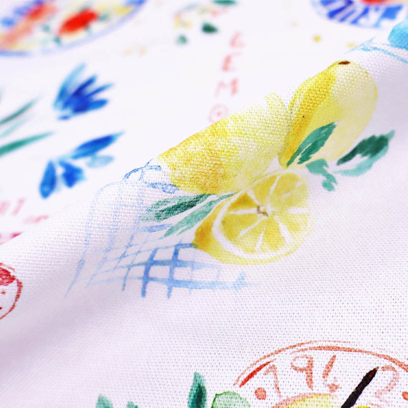 Printed 100% Cotton Panama - Limone