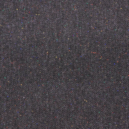 100% Pure New Wool Charcoal Grey Wool Herringbone Fabric
