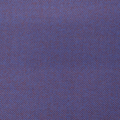 Pure Wool - Herringbone - Blue and Brown - Chocolate Desires