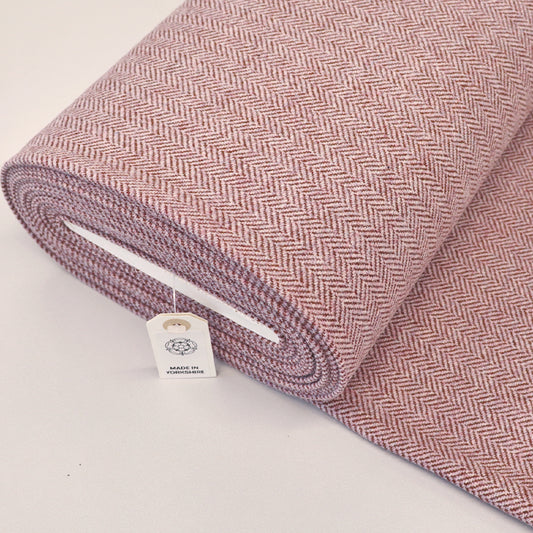 Pure Wool - Herringbone - Pink/Lilac and Brown - Raspberry and Vanilla Loaf Cake