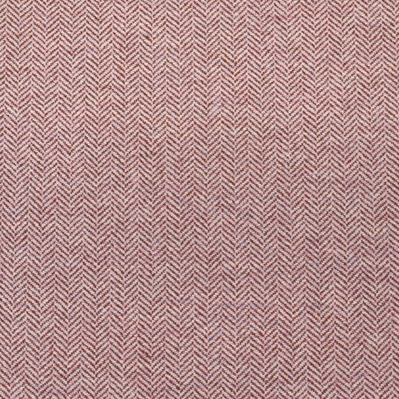 100% Pure New Wool Herringbone Fabric - Pink, Lilac and Brown