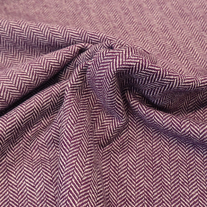 Pure Wool - Herringbone - Purple and White - Yorkshire Fruit Cake