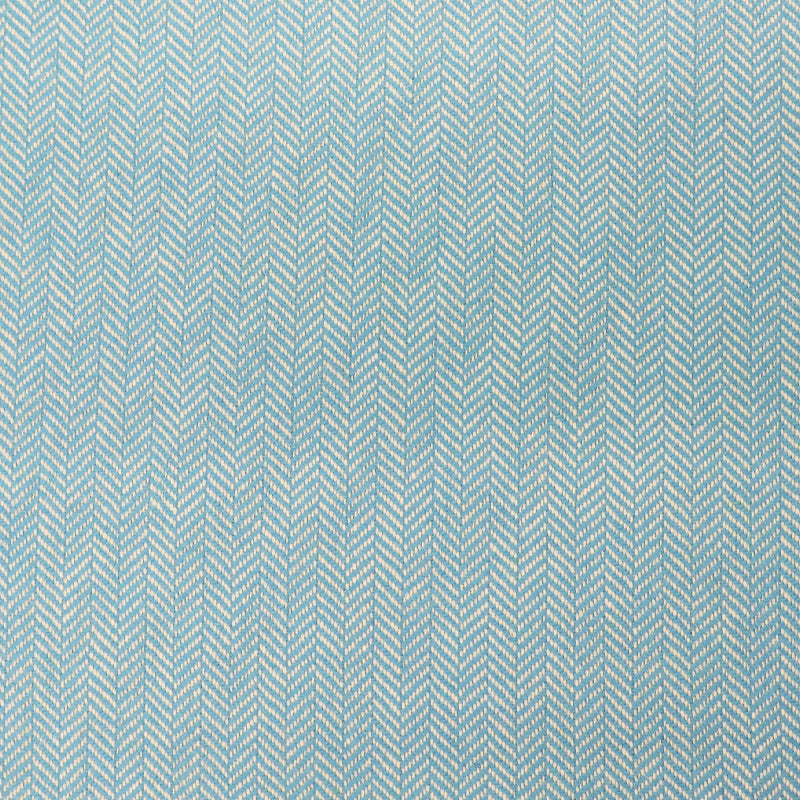 Pure Wool - Herringbone - Turquoise and Cream - Langues de Chat